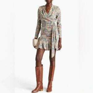 Veronica Beard Paisley silk Floral Wrap Dress